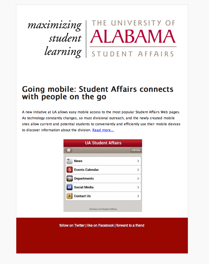 Going mobile: Student Affairs connects with people on the go